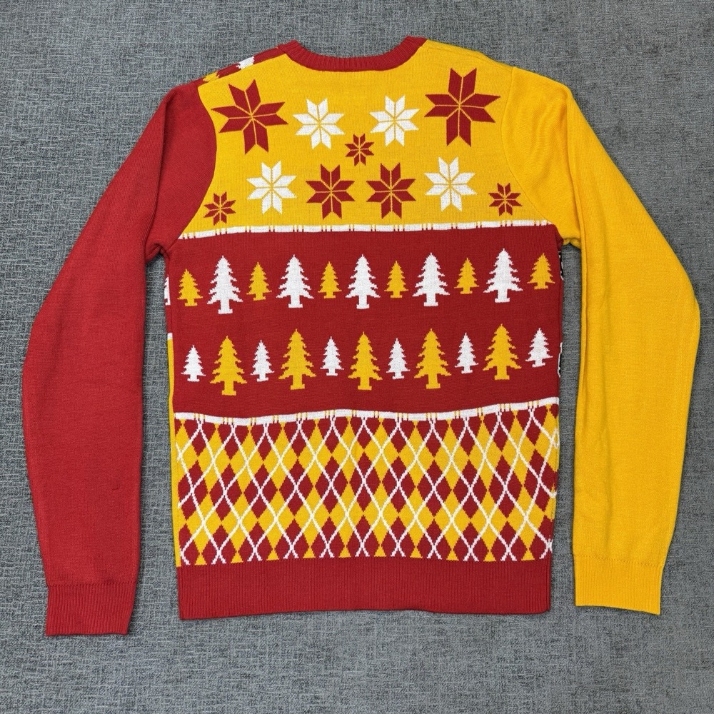 Kansas City Chiefs Sweater Mens Large Red Yellow NFL Christmas Ugly Holiday - Picture 4 of 7